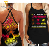 September Girl Criss-Cross Open Back Camisole Tank Top YYTT08