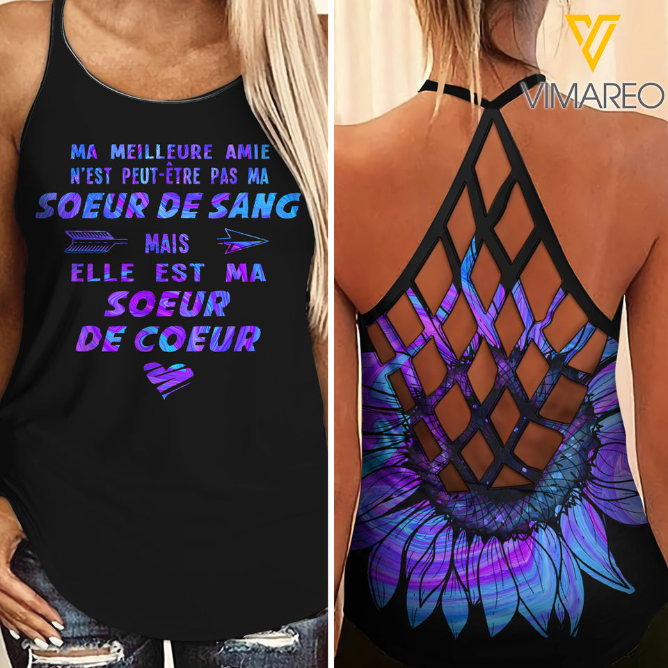 Ma Meilleure Amie  Criss-Cross Open Back Camisole Tank Top NEY1313T