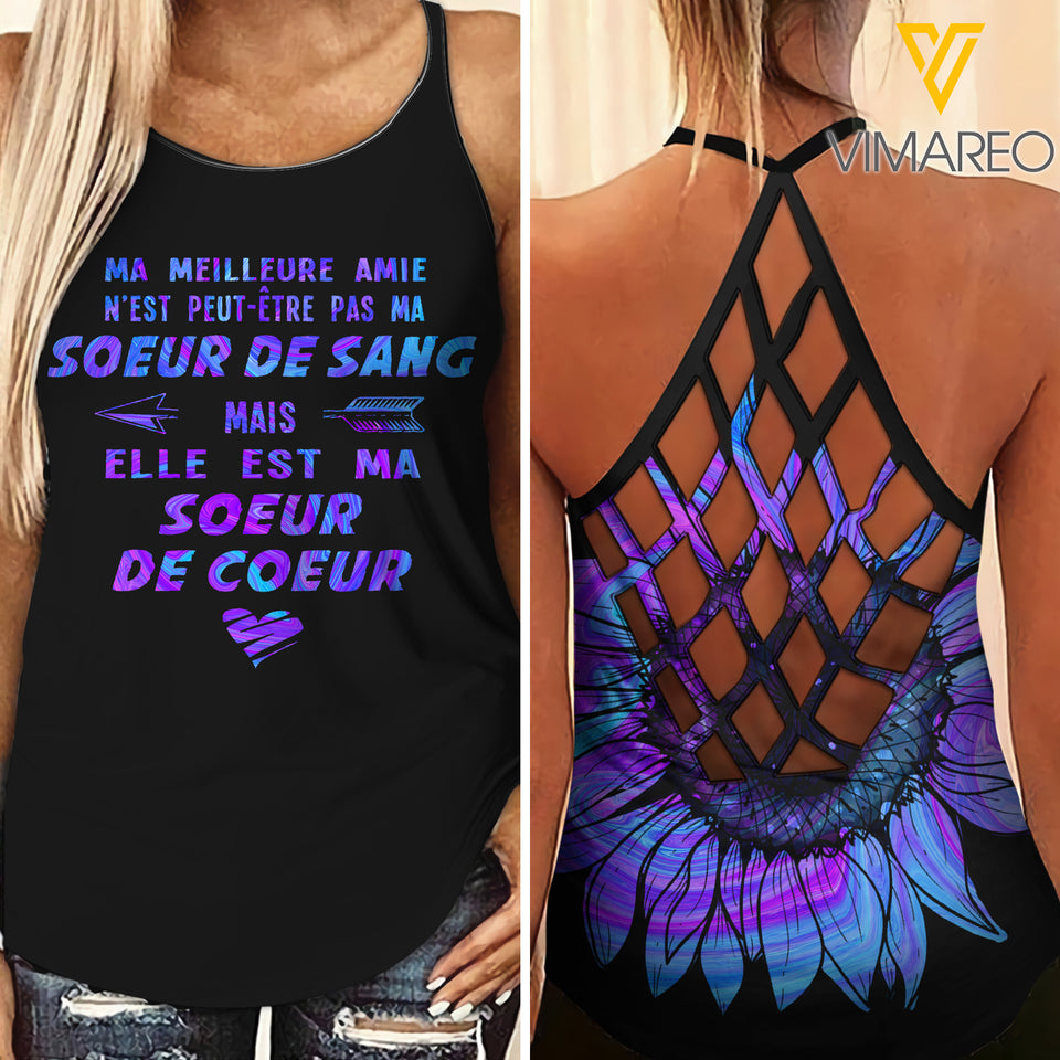Ma Meilleure Amie  Criss-Cross Open Back Camisole Tank Top NEY1313T