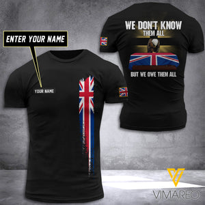 Customized United kingdom 3D PRINTED TSHIRT 0405NGBTH