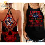 Tennessee Tattooed girl Criss-Cross Open Back Camisole Tank Top 0204NGBT