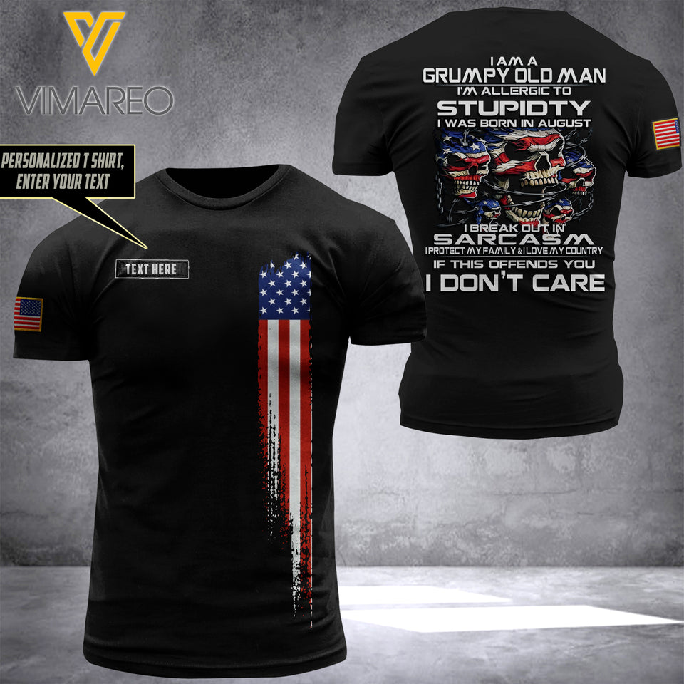 Customized August guy 3D PRINTED SHIRT 2307N