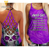 April Girl Criss-Cross Open Back Camisole Tank Top 1203 PDT