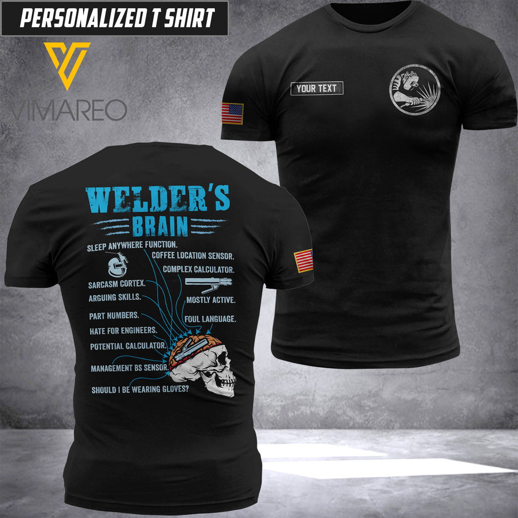 CUSTOMIZED WELDER 3D PRINTED TSHIRT QQYY