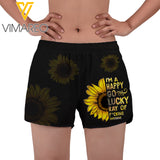 Sunflower Women Beach Short Printed JUE-LN23