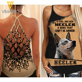 heeler Criss-Cross Open Back Camisole Tank Top leopard