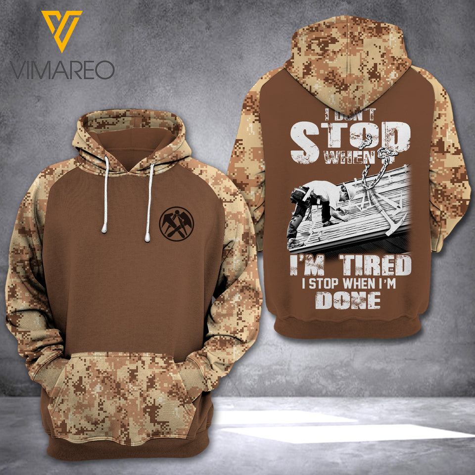 roofer HOODIE 3D TPM CAMO patriot