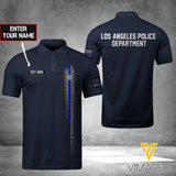 Los Angeles POLICE DEPARTMENT POLO SHIRT 3D PRINTED TMT