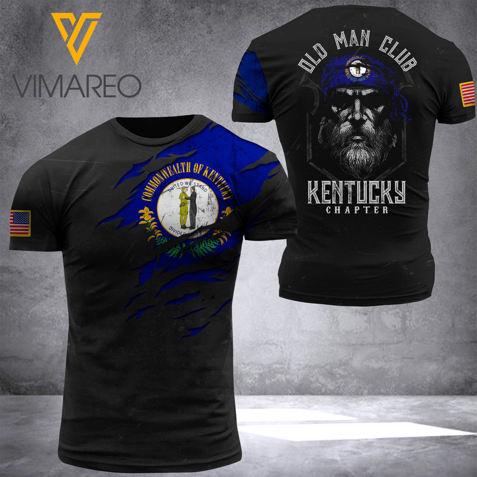 kentucky OLD MAN CLUB T SHIRT 3D PRINTED TMTL