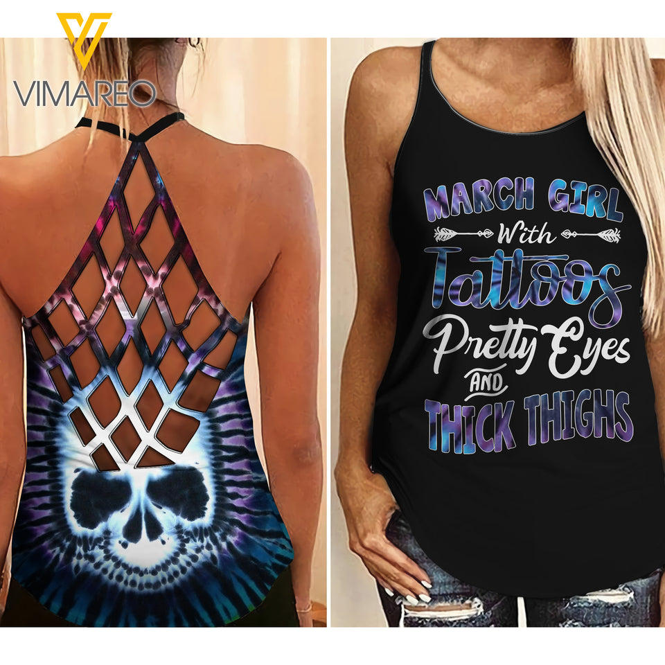 MARCH GIRL Criss-Cross Open Back Camisole Tank Top SKTHIG