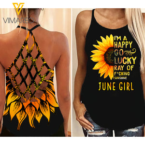 june GIRL Criss-Cross Open Back Camisole Tank Top sunshine