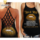 Marzo Girl Sunflower Criss-Cross Open Back Camisole Tank Top 1309A