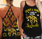 LOVE ELEPHANTS GIRL Criss-Cross Open Back Camisole Tank Top V3