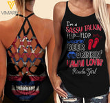 Hawaii lovein' Kinda girl-Criss-Cross Open Back Camisole Tank Top