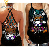 October Girl -Happy Halloween Criss-Cross Open Back Camisole Tank Top YYTT