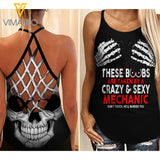 Taken by a Mechanic Criss-Cross Open Back Camisole Tank Top ZA1703