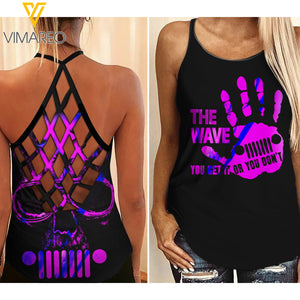 JEEP WAVE CRISS-CROSS TANK TOP SKULL