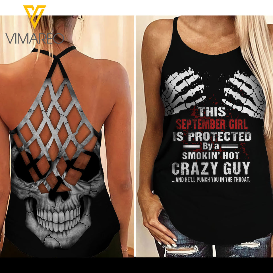 This September girl Criss-Cross Open Back Camisole Tank Top