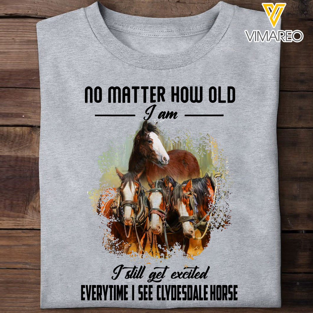 Clydesdale horse TSHIRT 3D PRINTED QTHQ0104