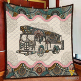 FIREFIGHTER TRUCK PRINTED BLANKET QTTN2311