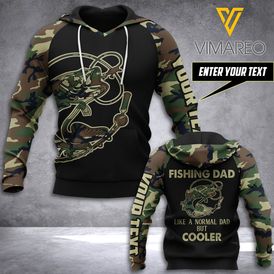 Fishing Dad Camo Customized 3D Printed Shirt