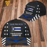 Puerto Rico Police-Back the Blue Peaked cap 3D VMQA