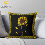 SKULL SUNFLOWER PILLOW PRINTED QTTN0712