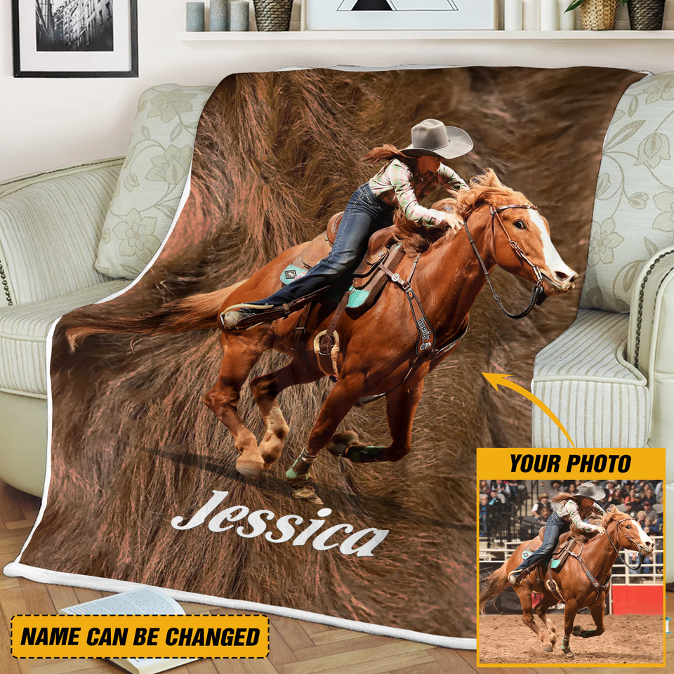 Personalized Horse Lover Quilt Blanket Printed 22AUG-HY01