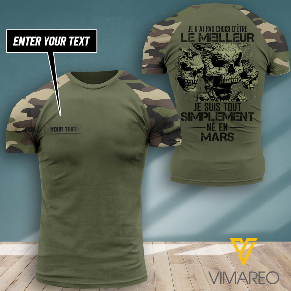gars de mars France camo CUSTOMIZE T-SHIRT 3d printed