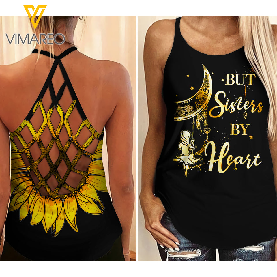 Best Sister Criss-Cross Open Back Camisole Tank Top BLH