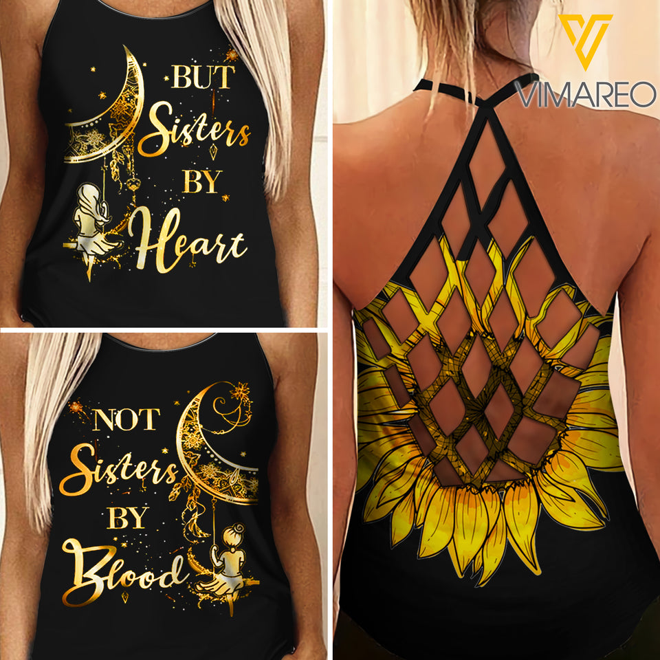 Best Sister Criss-Cross Open Back Camisole Tank Top BLH