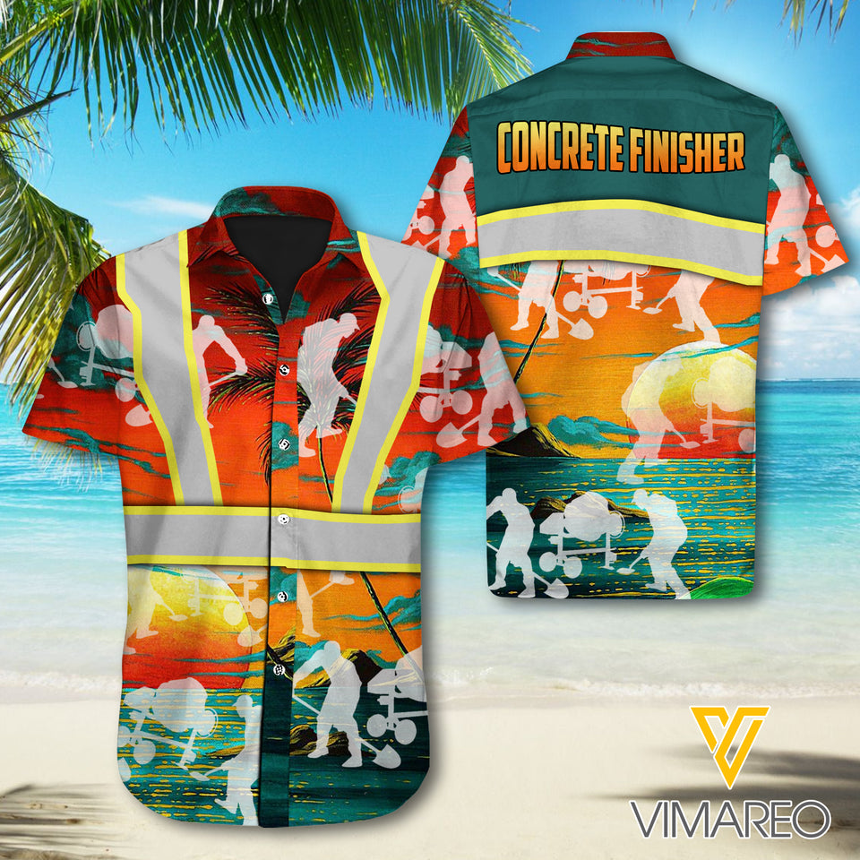 Concrete Finisher art 3d Printed Hawaii Shirt MQ