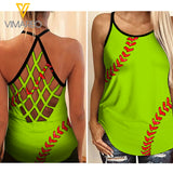 Baseball, Softball Criss-Cross Open Back Camisole Tank Top