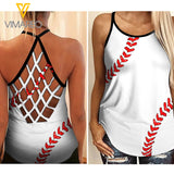 Baseball, Softball Criss-Cross Open Back Camisole Tank Top