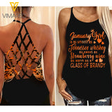 As January Girl Criss-Cross Open Back Camisole Tank Top Legging TVMR
