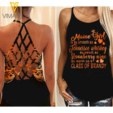 As Maine Girl Criss-Cross Open Back Camisole Tank Top Legging TVMR