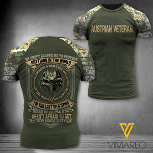 AUSTRALIAN VETERAN TSHIRT 3D PRINTED JUL-MA14