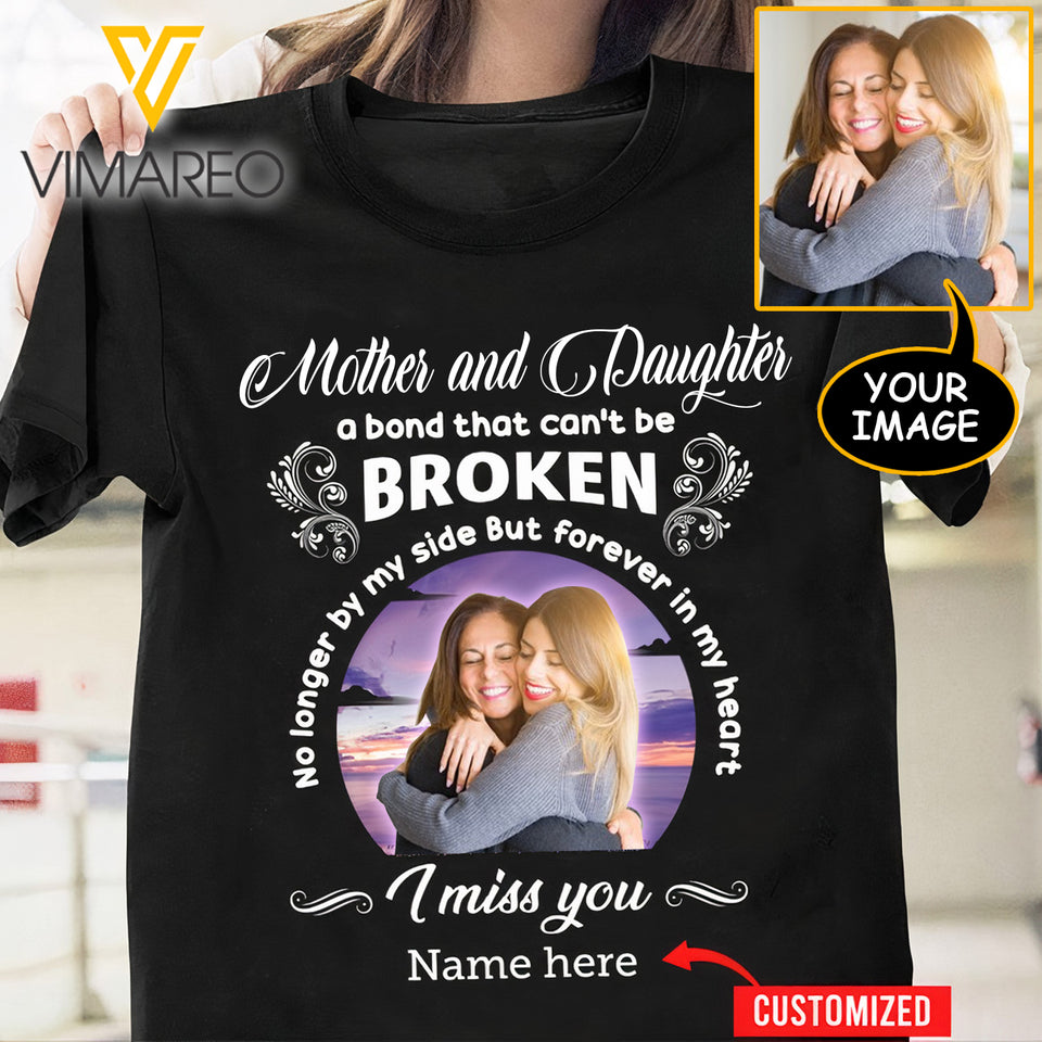 PERSONALIZED MOTHER AND DAUGHTER FOREVER LOVE TSHIRT 3D PRINTED