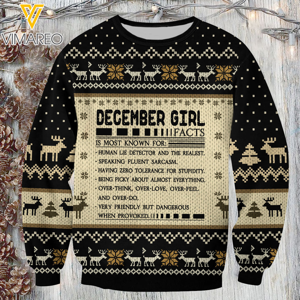 DECEMBER GIRL IN FACT SWEATSHIRT PRINTED TNVQ2210