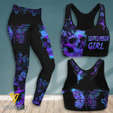 SEPTEMBER GIRL SKULL TIE DYE SPORT BRA/LEGGING