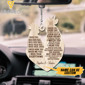 PERSONALIZED ROOSTER COUPLE CAR HANGING ORNAMENT TNDT0301