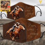 PERSONALIZED HORSE RIDING PHOTO UPLOAD MASK TNTN0401