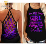 CAMPFIRE AND VODKA GIRL CRISS-CROSS TANK TOP