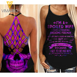 Spoiled wife-Fireman Criss-Cross Open Back Camisole Tank Top