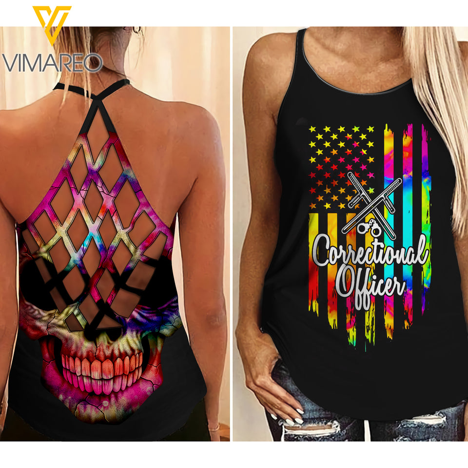 CORRECTIONAL OFFICER CRISS-CROSS TANK TOP LEGGING