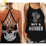 HUGGER Criss-Cross Open Back Camisole Tank Top TMTL64
