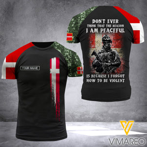 KHMD Customized DENMARK 3D PRINTED SHIRT 1304