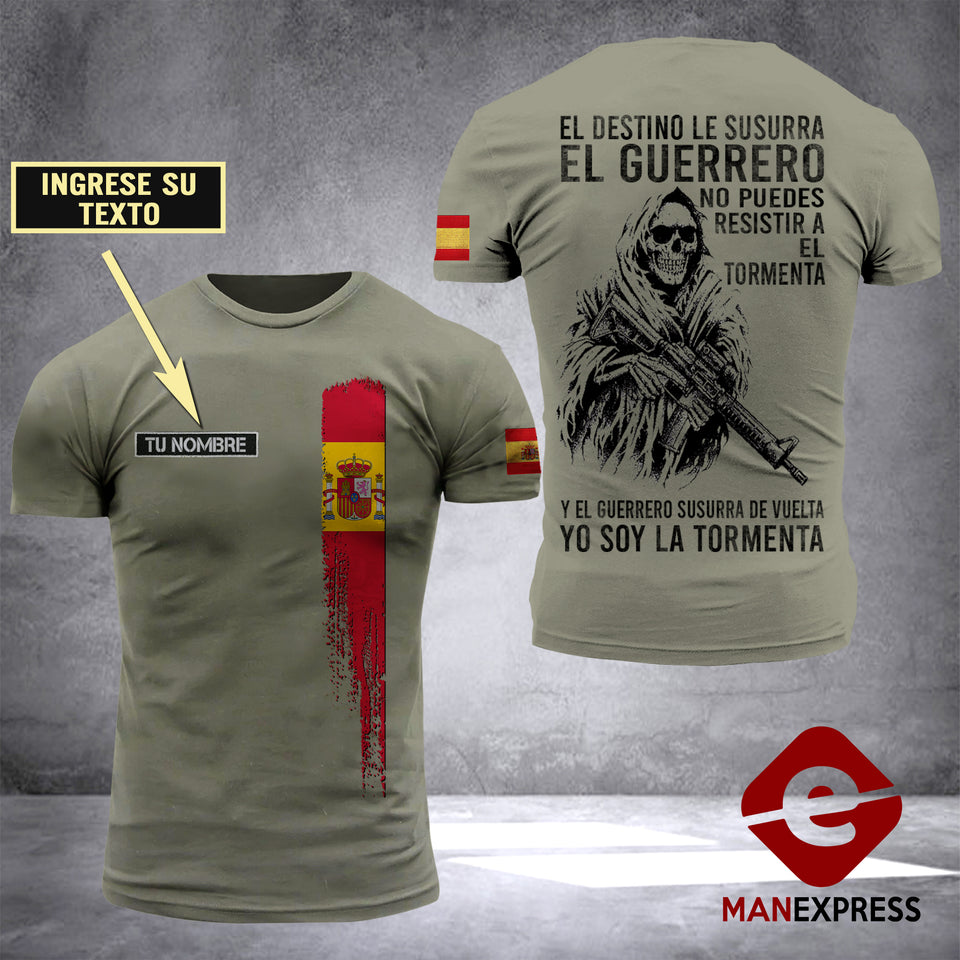 Customized Spanish Soldier 3D Printed Combat Shirt EZD1407