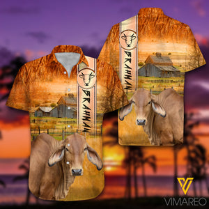 Brahman Cattle 3D Printed Mens Shirt JUL-MD13