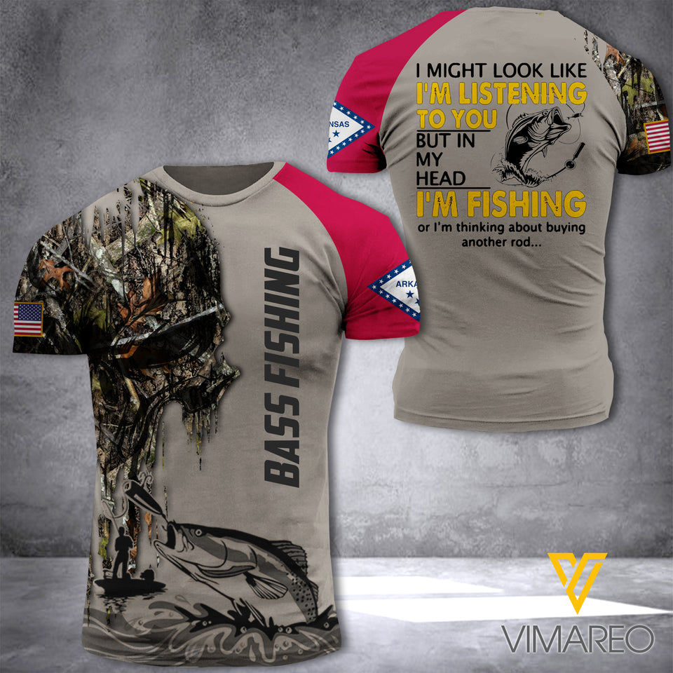 Arkansas Fishing Team 3d Printed Shirt EZD0307
